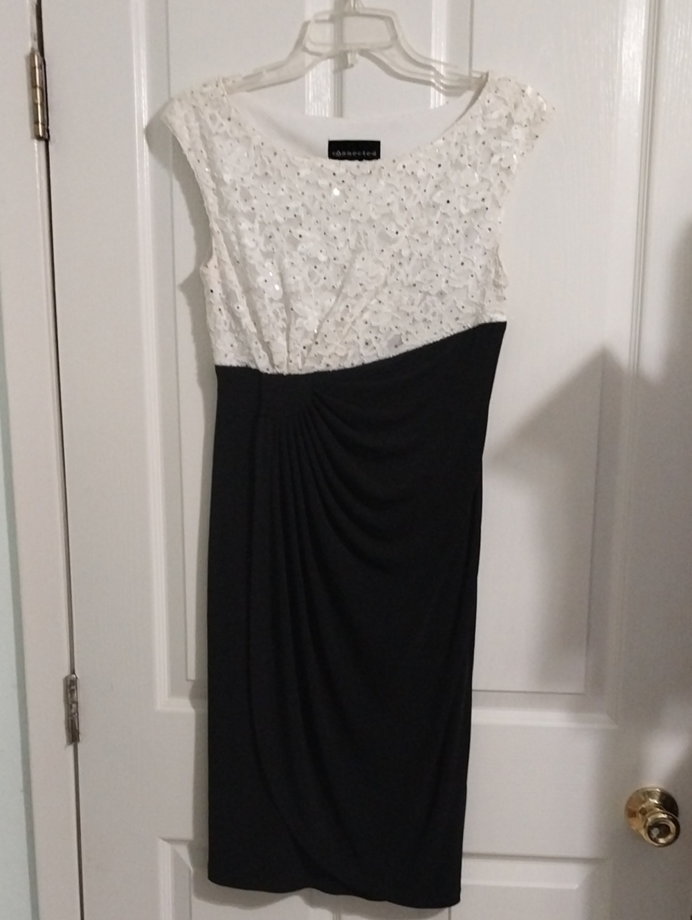 Connected 6 Dress Apparel Black and White Sequin